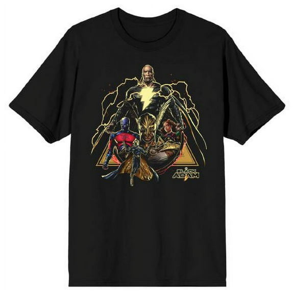 Black Adam Poster Art Men's Black T-shirt-Medium