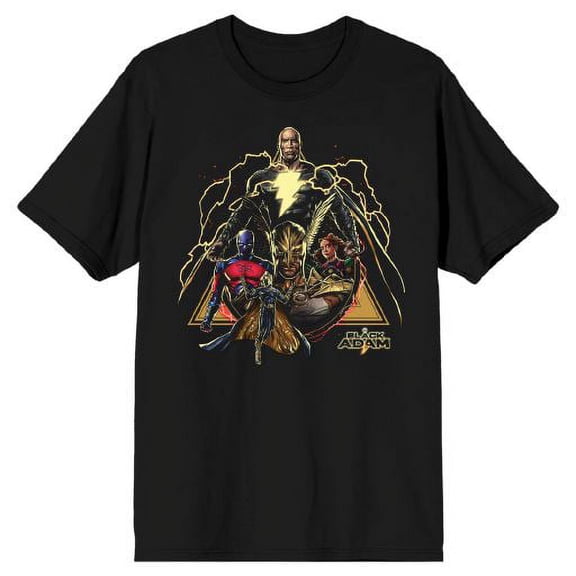 Black Adam Poster Art Men's Black T-shirt-XL