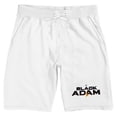 thumbnail image 1 of Black Adam Text Logo Men's White Sleep Pajama Shorts-Large, 1 of 7