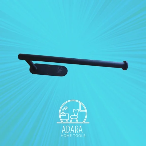 Black Adhesive Paper Towel Holder Under Cabinet Wall Mount For Kitchen Towel