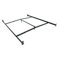 Black Adjustable Bedframe Headboard Footboard Bolt on Bed Rails