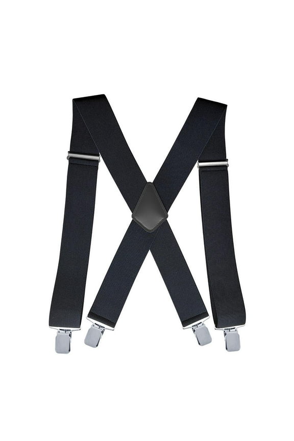 Black Adjustable Braces Mens Womens Unisex Trouser M3 School Elastic I1M4