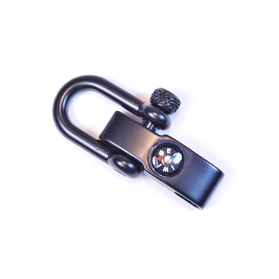 Black Adjustable Compass Shackle - 5 pack - Great for Paracord Crafts