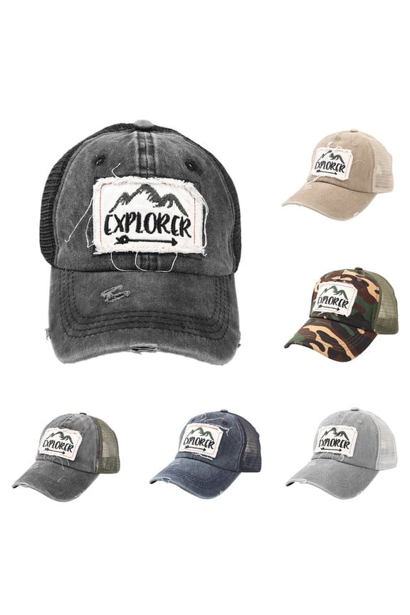 Black Adjustable Dad Hat Mesh Baseball Cap Polyester,Cotton Quick Dry Adjustable Baseball Hats for Men and Women Sport Running Workout One Size