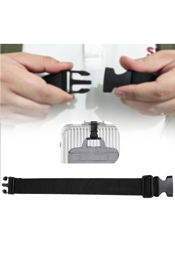 Black Adjustable Fanny Pack Extender Strap, Portable Fashionable Belt Extender for Waist Bags, Luggage and Fanny Packs, Universal Fit, width：0.98"