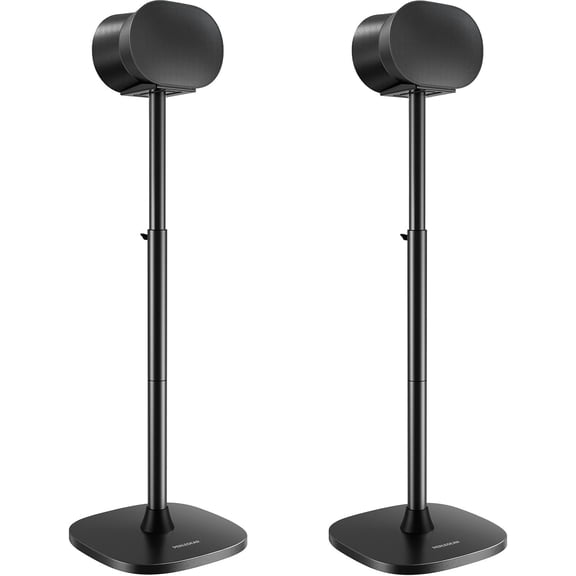Black Adjustable Floor Speaker Stand for Sonos Era 300, Pair