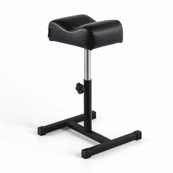 Black Adjustable Height Footrest for Salon, Spa, and Home Pedicure Care