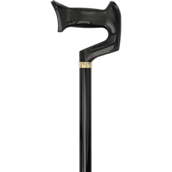 Royal RC Canes Adjustable Orthopedic Comfort Handle Walking Cane for Men and Women, Black Walking Stick with Durable Aluminum Shaft, Adjustable Height 29"- 38"