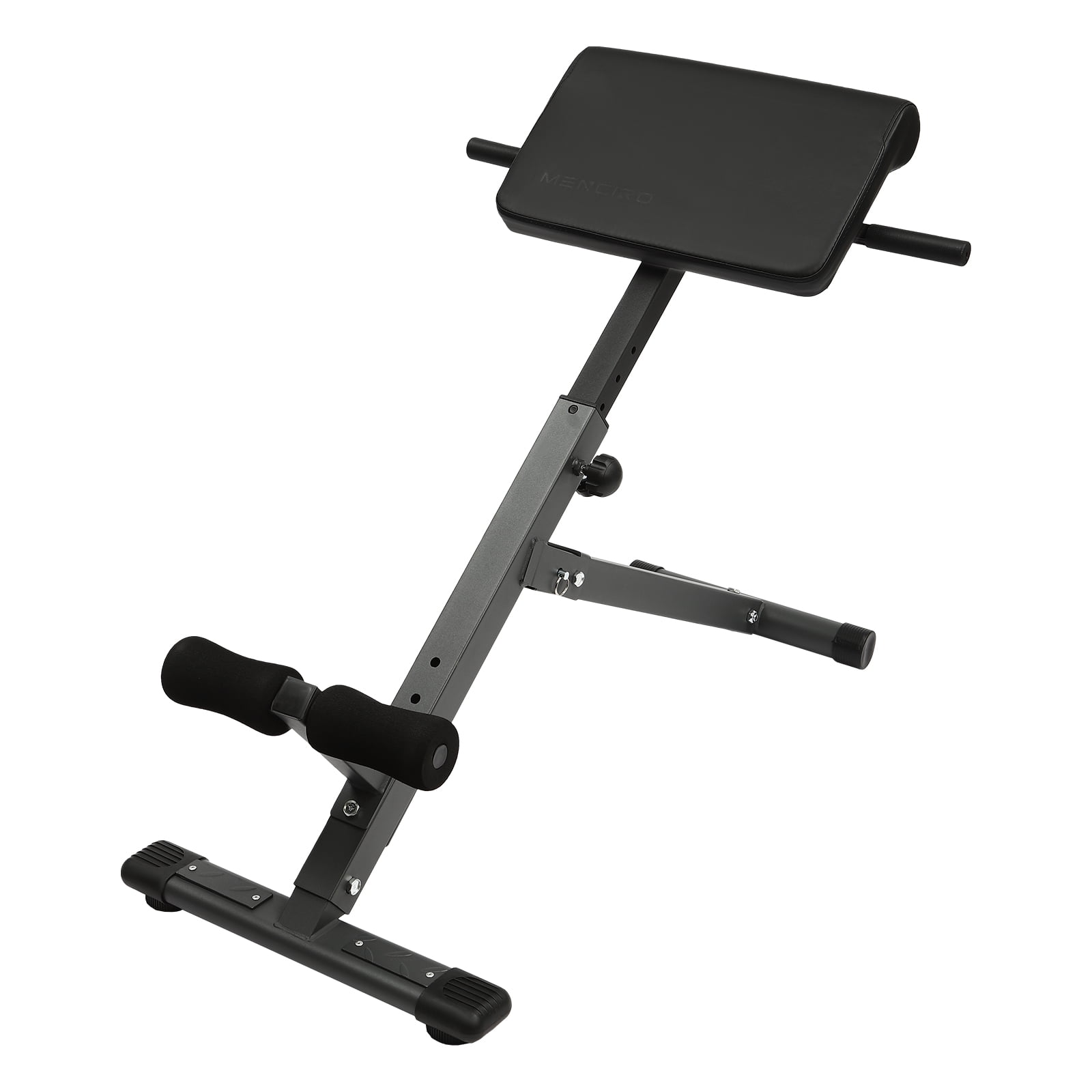 Black Adjustable Roman Chair Workouts Sit up Gym Bench Extension ...