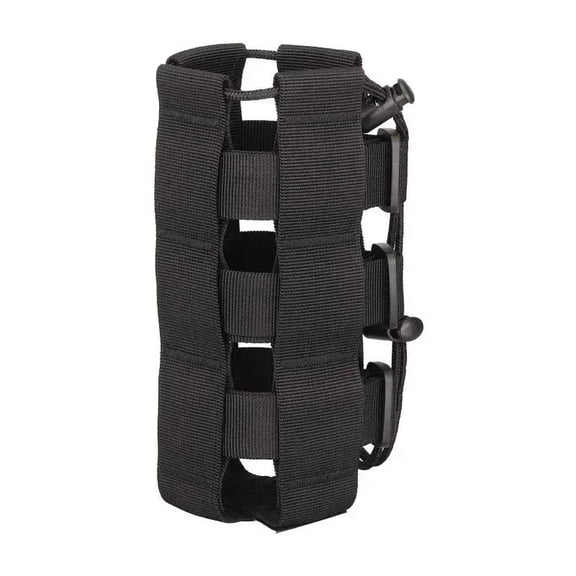 Black Adjustable Tactical Water Bottle Holder Waist Bag Multifunctional Outdoor Travel Carrier Pouch for Hiking Sports Camping