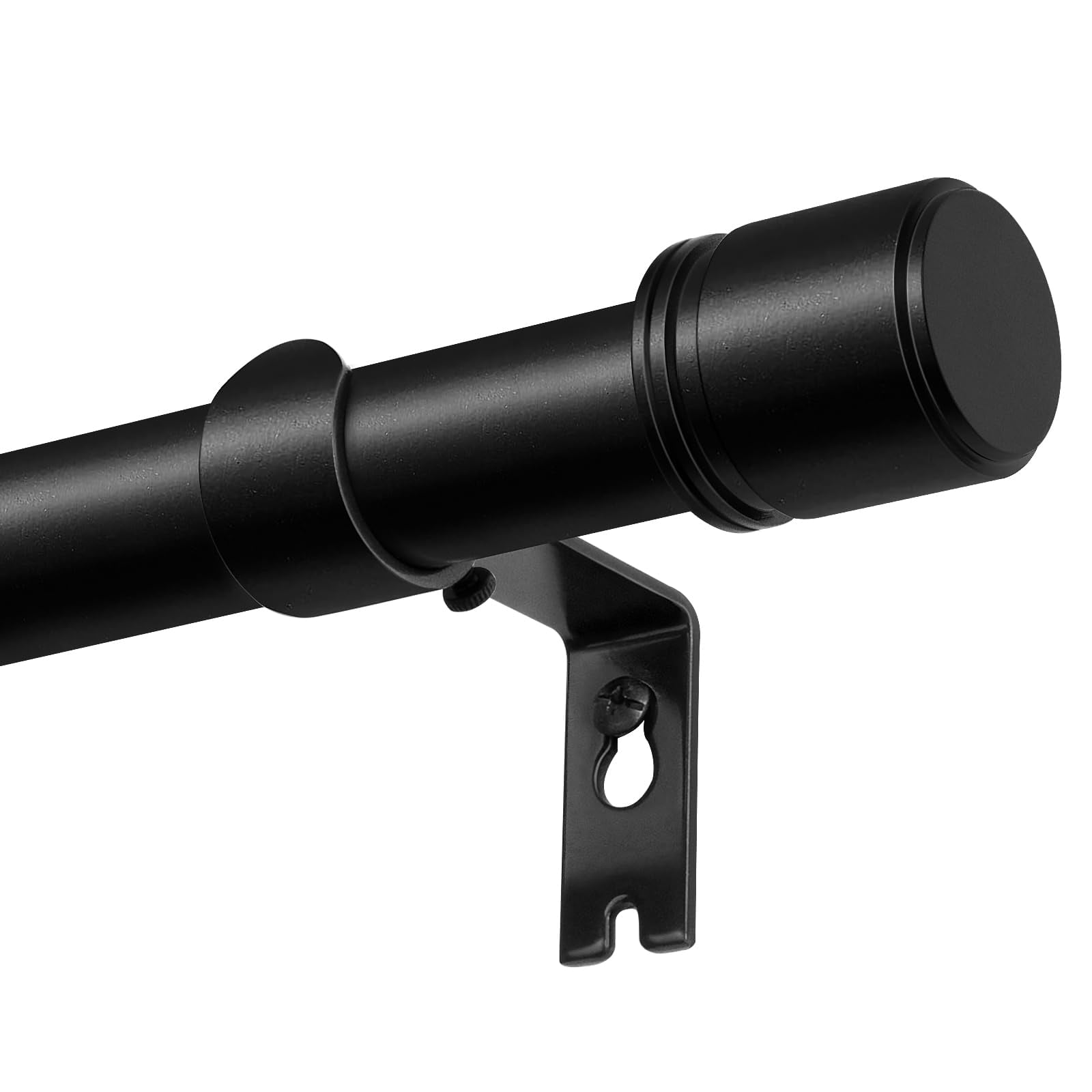 Black Adjustable Telescoping Drapery Curtain Rod 32-144" For Windows ...