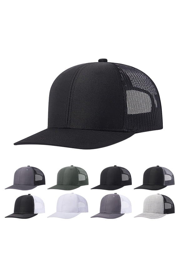 Black Adult Chill Baseball Cap, Breathable Mesh Cap cotton Soft Unconstructed Plain Blank Adjustable Size Dad Hat M
