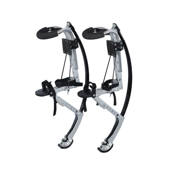 Black Adult Jumping Stilts, Fiberglass Spring Powered Bouncing Trainer for Outdoor Balance Exercise and CalorieBurning Fitness