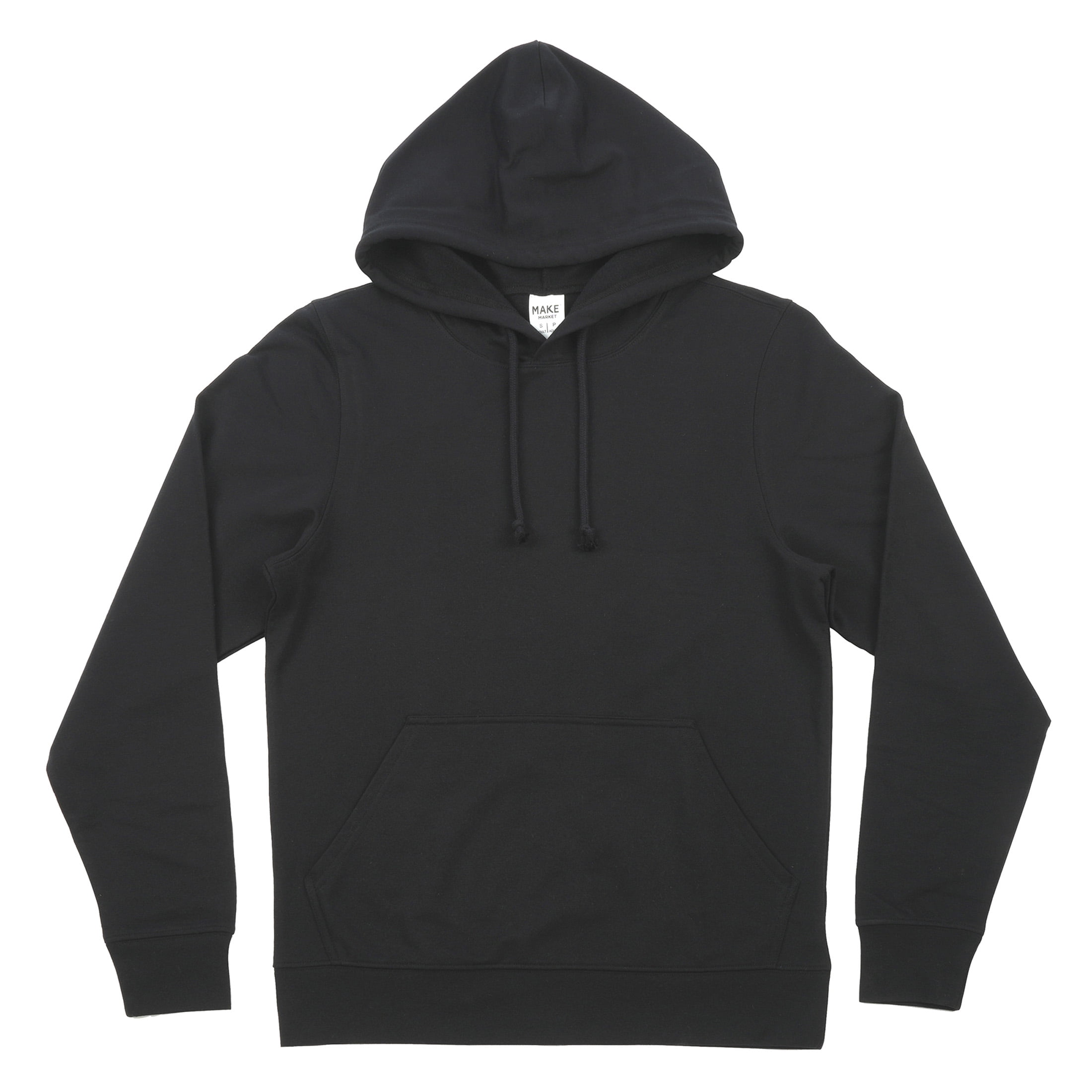 Make Market Black Adult Pullover Hoodie - X-Large Cotton-Poly Fleece Sweatshirt with Drawstring Hood, Unisex Fit for Vinyl Transfers & Fabric Paint, Custom DIY Apparel, 12 Pack