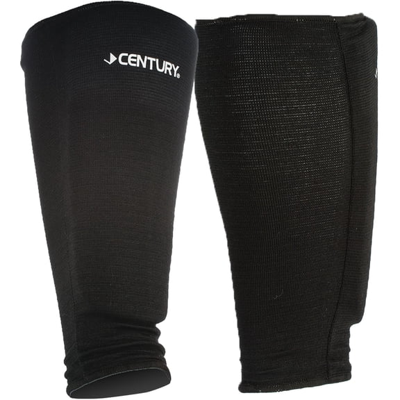 Century Martial Arts Cloth Light-Impact Training Shin Pads - Black