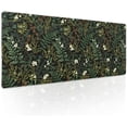 thumbnail image 1 of Black Aesthetic Vintage Botanical Gaming Mouse Pad XL Cute Forest Green Plant Nature Floral Extended Large Big Mousepad Non-Slip Stitched Edge Long Mat for Desk Office Computer,31.5×11.8 in, 1 of 6