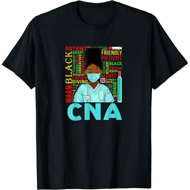 Black African American Women CNA Nurse Black History Month T-Shirt ...