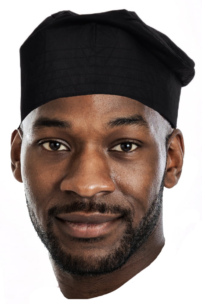 White Kofia Hat - African Embroidered Kufi Cap For Men, Comfortable Cotton Prayer Hat, Size 7 3/4