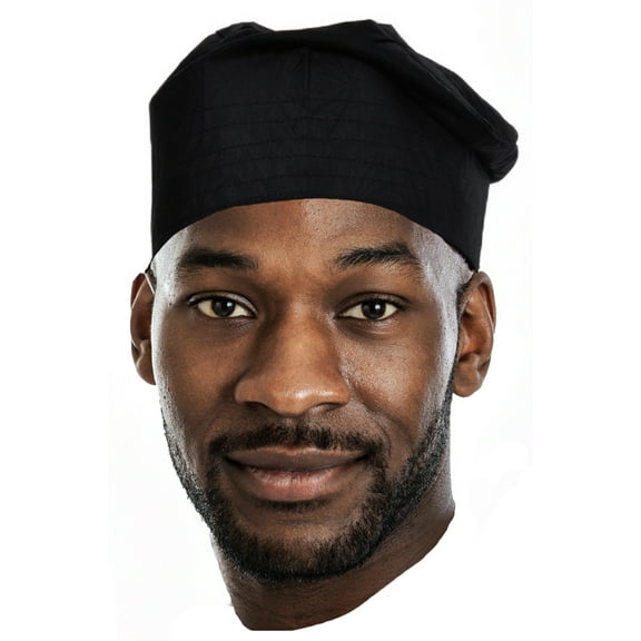 Black African Cotton Kufi Hat