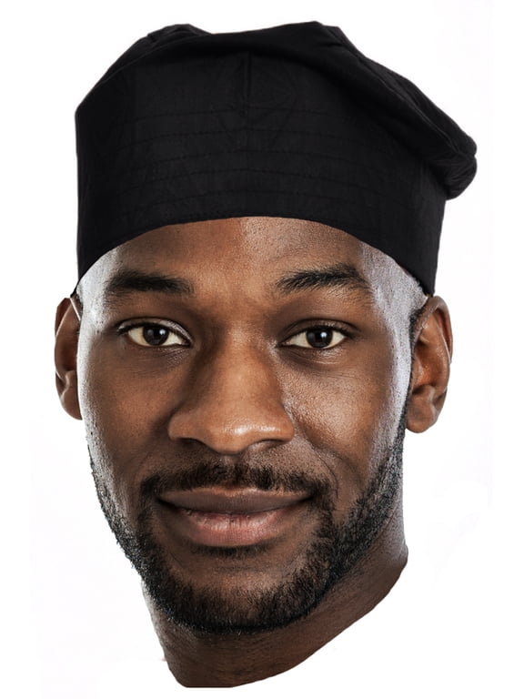 Black African Cotton Kufi Hat