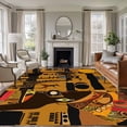 thumbnail image 1 of Black African Women Area Rug 6x9 FT, Non Slip Living Room Throw Carpet, Boho Brown Elephant Giraffe Ethnic Washable Soft Large Floor Carpet Non-Shedding Rug for Bedroom Dining Room Play Room, 1 of 9