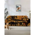 thumbnail image 1 of Black African Women Couch Cover for Dogs, Boho Brown Elephant Giraffe Ethnic Washable Sofa Covers Slipcover for Pets Dogs Futon Cover, Couch Recliner Covers, Oversized Chair Slipcover 71"x91", 1 of 9