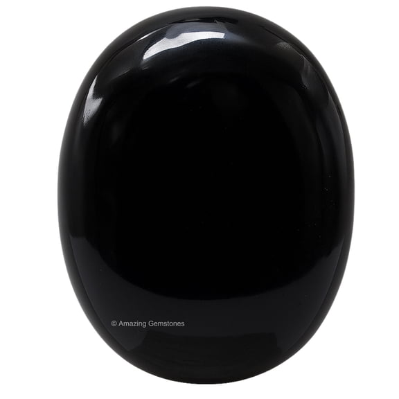 Black Agate Crystal Palm Stone