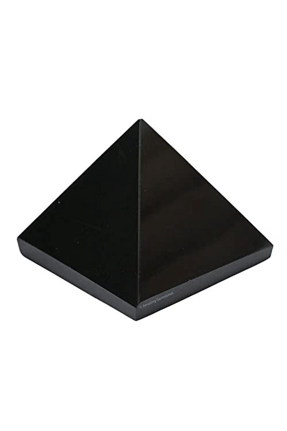 Black Agate Crystal Pyramid 2" Inch