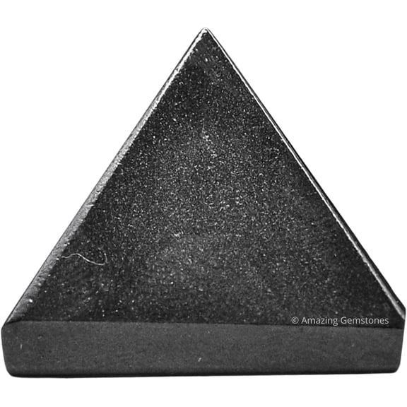 Black Agate Pyramid Crystal Healing Stones - 1" Inch
