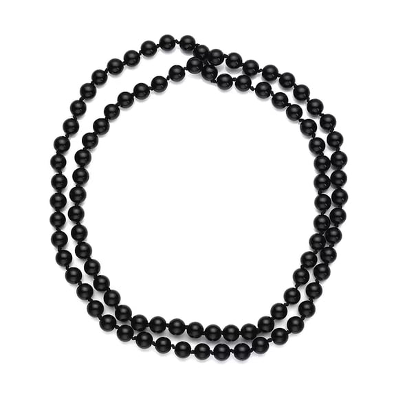 Black   Beads Beaded Endless Necklace for Women Jewelry for Women Size 34" Ct 272.24 Birthday Christmas Gifts