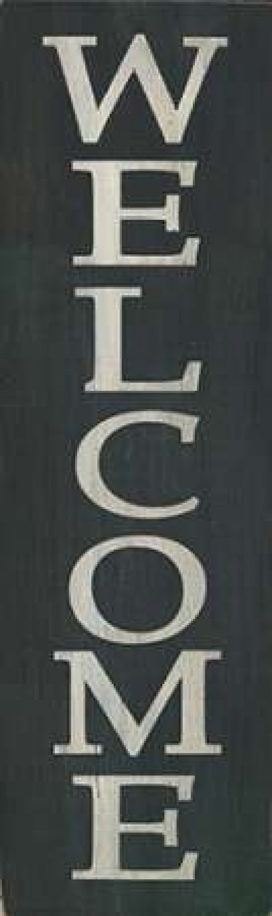 Black Aged Welcome Sign Canvas Art - Alli Rogosich (8 x 24)