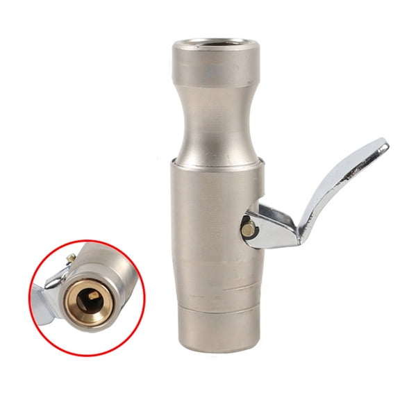Black Air Chuck Attachment Locking Tire Inflator Chuck Double Teeth Air Chuck for Various Tire Inflation Need