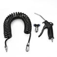 Black Air Duster Gun Pneumatic Wind Blowing Kit Set with Small EU Connector PU Hose