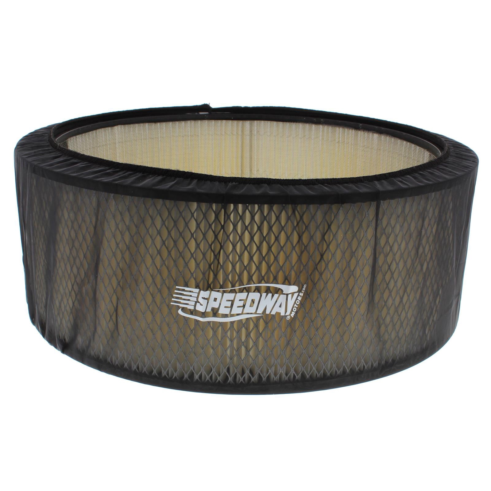Speedway Motors Black Air Filter Pre-Filter Cover 14 x 5 Inch Round ...