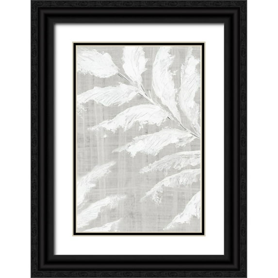 Black, Alex 11x14 Black Ornate Wood Framed with Double Matting Museum Art Print Titled - Neutral Palms I