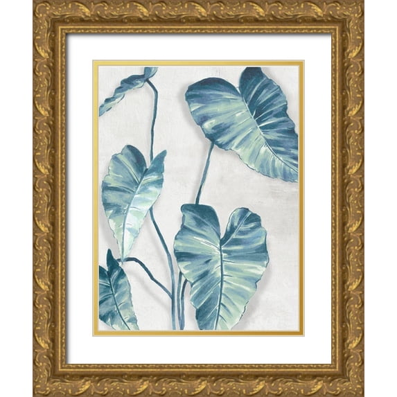 Black, Alex 25x32 Gold Ornate Wood Framed with Double Matting Museum Art Print Titled - Blue Tropics