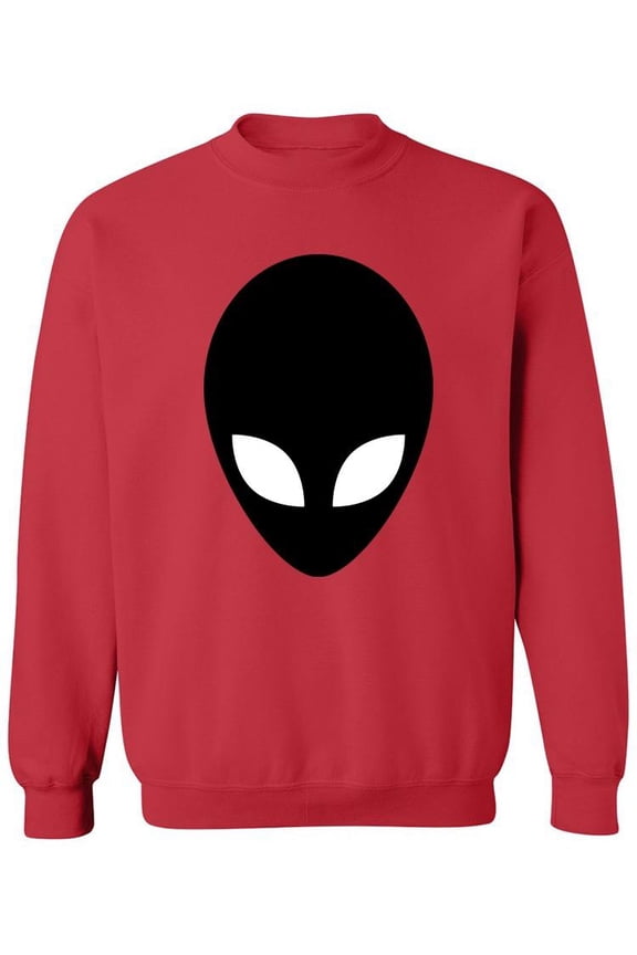 Black Alien Head Sweatshirt Men -Image by Shutterstock, Male Large