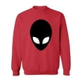 thumbnail image 1 of Black Alien Head Sweatshirt Men -Image by Shutterstock, Male Medium, 1 of 4