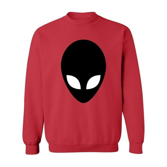 Black Alien Head Sweatshirt Men -Image by Shutterstock, Male XX-Large