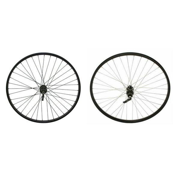 Black Alloy 26" by 1.50" Quick Release Wheel Set. Front and Rear Cassette Wheel.