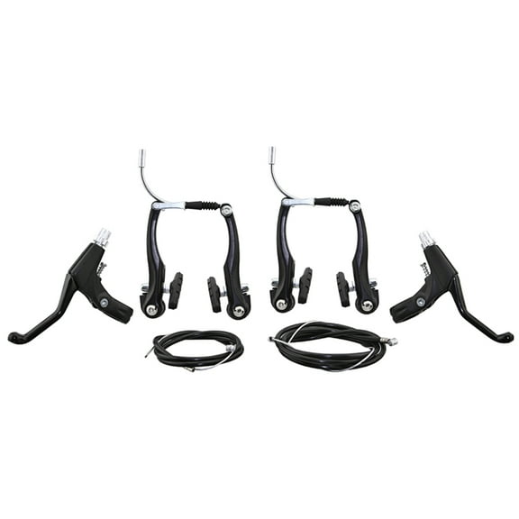 Black Alloy 408 Bike V-Brake with Lever. Front and Rear Bicycle Brake set Bike Brake set