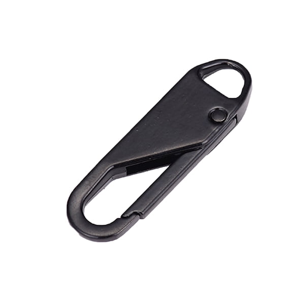 Black Alloy Zipper Pull Replacement - Universal Removable Zipper Head for Bags,Jackets & Boots,Tool-Free Installation,Durable & Stylish