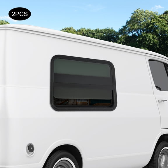 Black Aluminum 76.2*50.8cm Rv Window Vertical Sliding Window 2 Waterproof Windows With Gauze