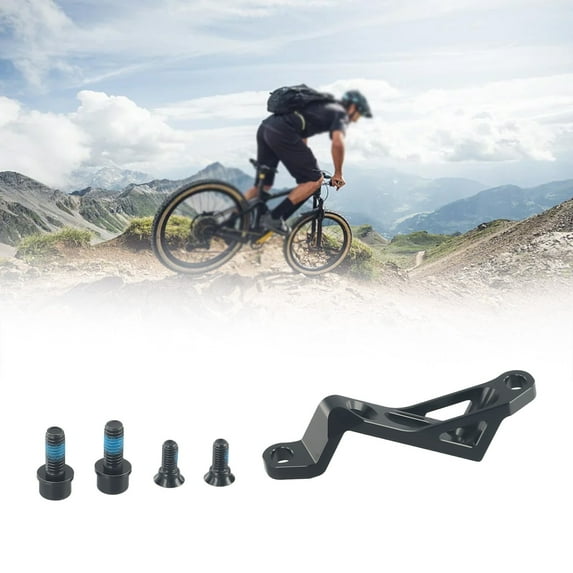 Black Aluminum Alloy Brake Caliper Mount Adapter For Converting Bike Post To Flat Mount Suitable For 160Mm/180Mm Discs 160Mm Fangkenuo