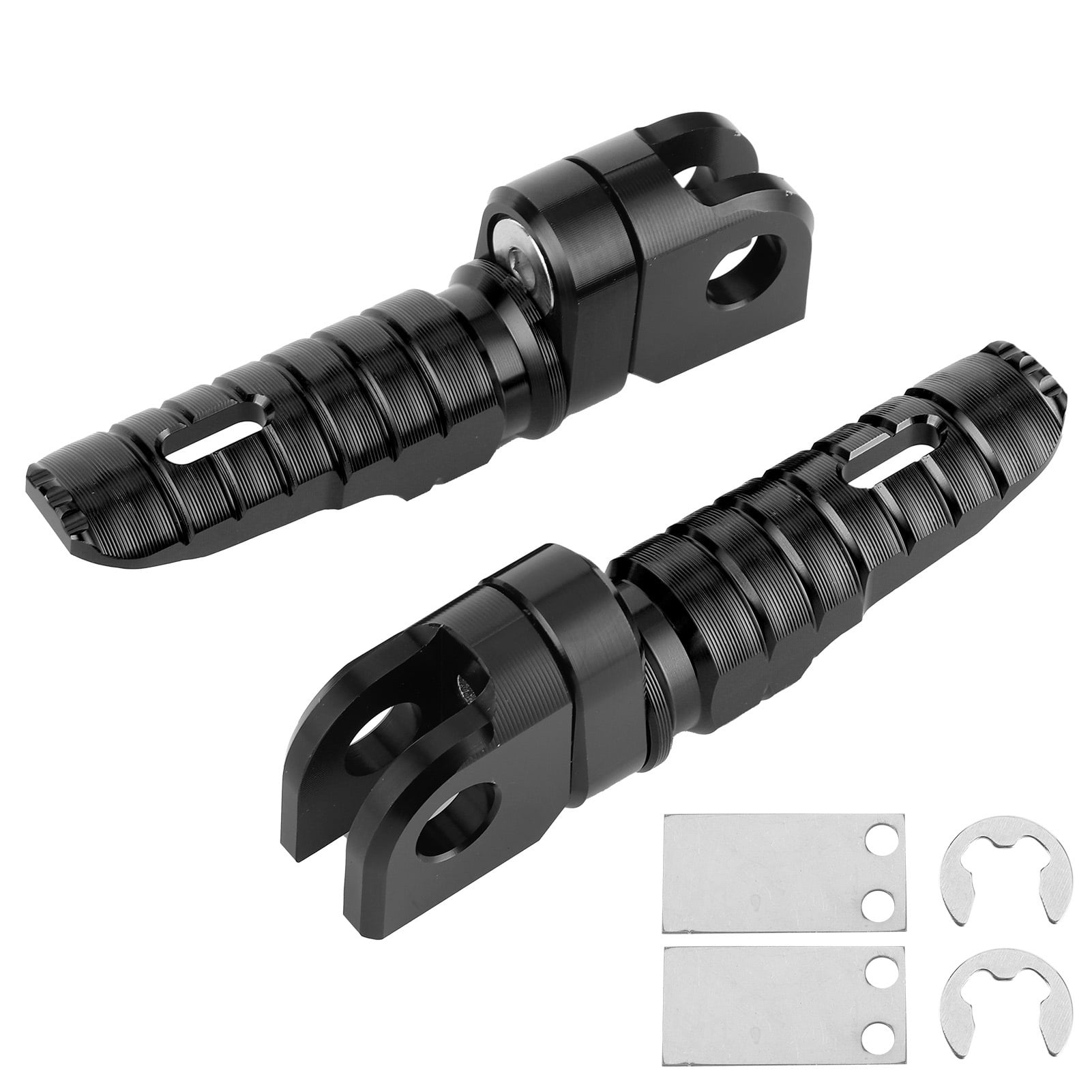 Black Aluminum Alloy Front Foot Pegs Pedals Fit for Kawasaki Ninja Z125