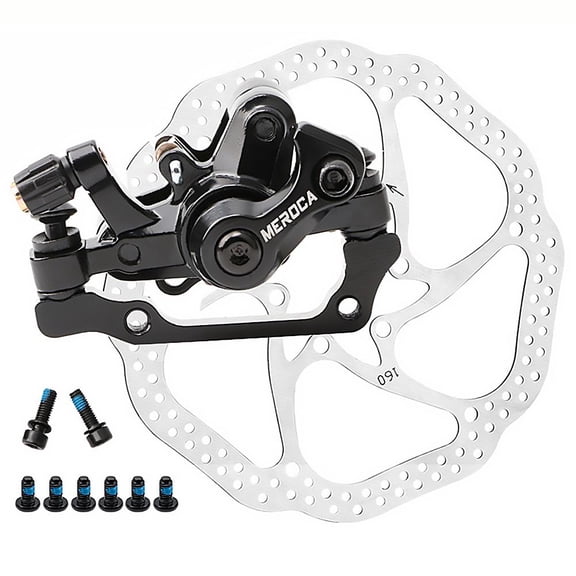 Black Aluminum Alloy Hydraulic Disc Brake System for Mountain Bikes, Folding Bikes, Electric Scooters