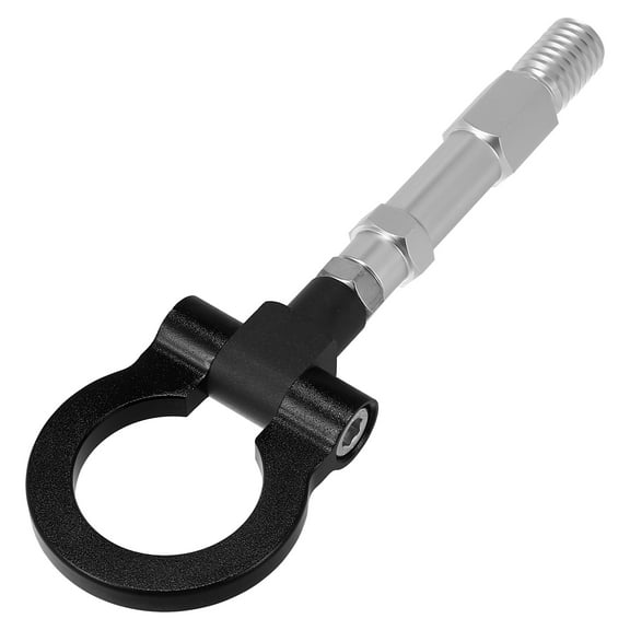 Black Aluminum Alloy Round Front Rear Bumper Trailer Ring Eye Towing Tow Hook Screw for Audi A5 S5 RS5