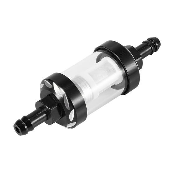 Black Aluminum Alloy Universal Fuel Filters Engine Inline Gas Fuel Line Filter Replacement for Motorcycle ATV Dirt Bike