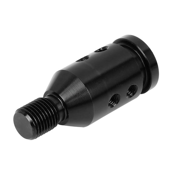 Black Aluminum Alloy Universal Manual Car Gear Shift Knob Adapter for Non Threaded Shifters M12x1.25
