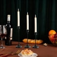 thumbnail image 1 of Black Aluminum Candle Holders Set of 3 for Wedding Holiday Dining Decor, 1 of 6